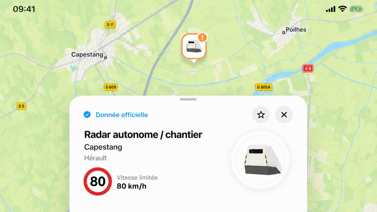 Radar autonome près de Capestang et sa fiche détaillée dans Radar France